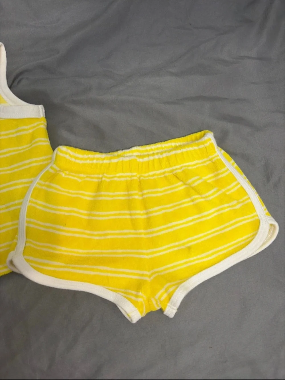 Cat & Jack Yellow Striped Tank Top and Shorts Set